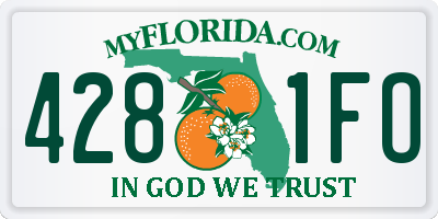 FL license plate 4281FO