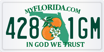 FL license plate 4281GM