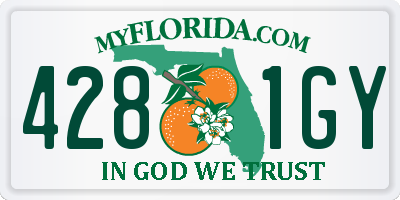 FL license plate 4281GY