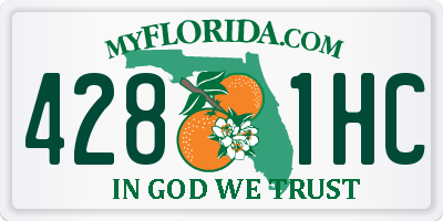 FL license plate 4281HC