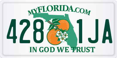FL license plate 4281JA