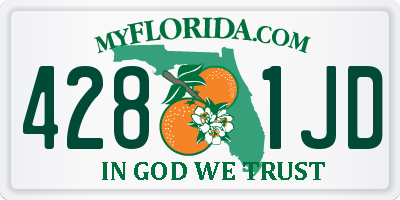 FL license plate 4281JD