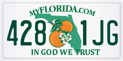 FL license plate 4281JG