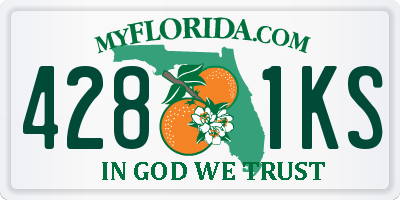 FL license plate 4281KS