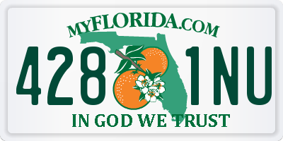 FL license plate 4281NU