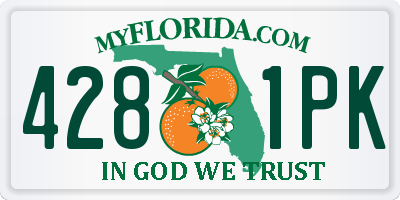 FL license plate 4281PK