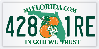 FL license plate 4281RE