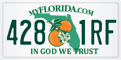 FL license plate 4281RF