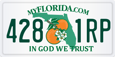 FL license plate 4281RP