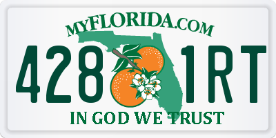 FL license plate 4281RT