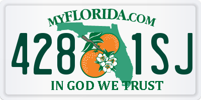 FL license plate 4281SJ