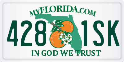 FL license plate 4281SK