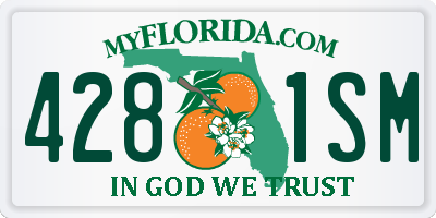 FL license plate 4281SM