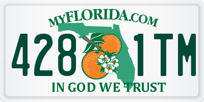 FL license plate 4281TM