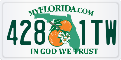 FL license plate 4281TW