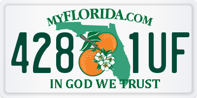 FL license plate 4281UF