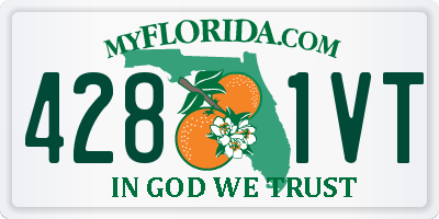 FL license plate 4281VT