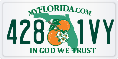 FL license plate 4281VY