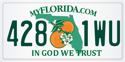 FL license plate 4281WU