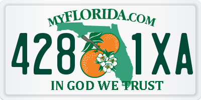 FL license plate 4281XA