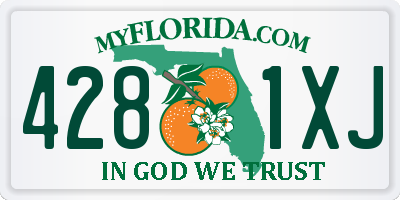 FL license plate 4281XJ