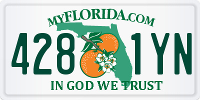 FL license plate 4281YN