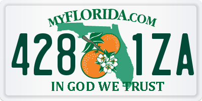 FL license plate 4281ZA