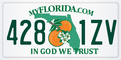 FL license plate 4281ZV