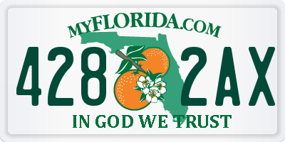 FL license plate 4282AX