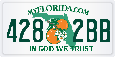 FL license plate 4282BB
