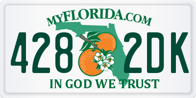 FL license plate 4282DK
