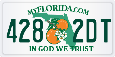 FL license plate 4282DT