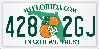 FL license plate 4282GJ