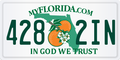 FL license plate 4282IN
