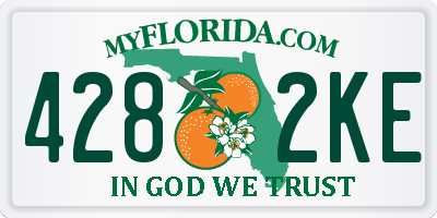 FL license plate 4282KE