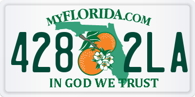 FL license plate 4282LA