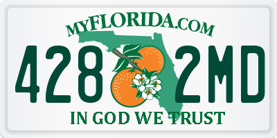 FL license plate 4282MD
