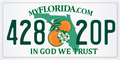 FL license plate 4282OP