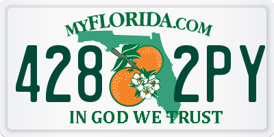 FL license plate 4282PY