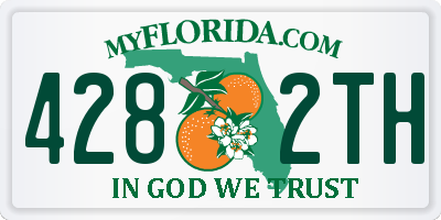 FL license plate 4282TH
