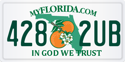 FL license plate 4282UB
