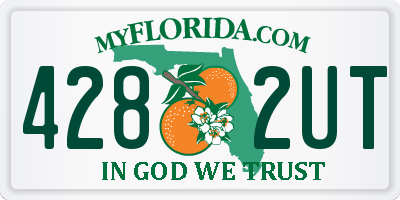 FL license plate 4282UT