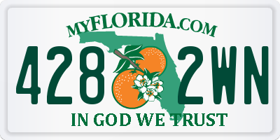 FL license plate 4282WN