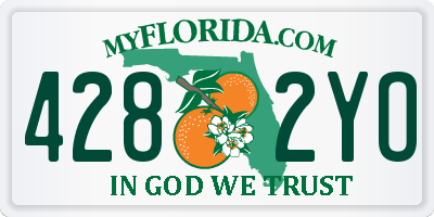 FL license plate 4282YO