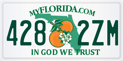 FL license plate 4282ZM