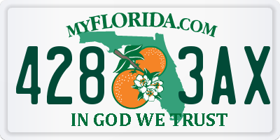 FL license plate 4283AX