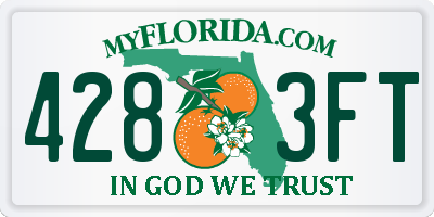 FL license plate 4283FT