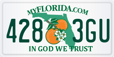FL license plate 4283GU