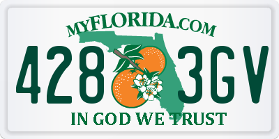 FL license plate 4283GV