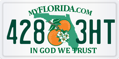FL license plate 4283HT